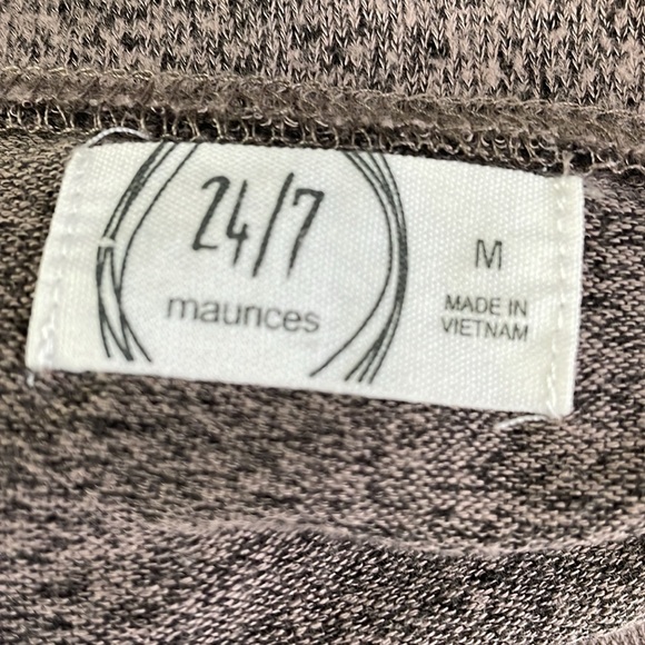 Maurices 24/7 Brown Fair Isle Heartland Henley Tee - Picture 6 of 7